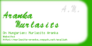 aranka murlasits business card